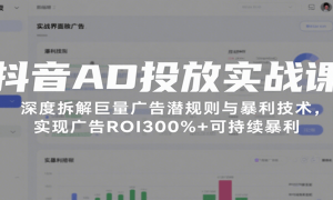 ADͶʵսΣȲǱ뱩ʵֹROI300%+
